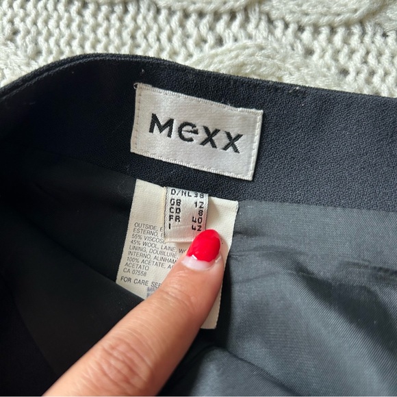 Mexx Wool Blend Black Pencil Skirt - Picture 3 of 6